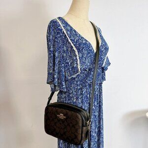 Coach CR135 Jamie Camera Bag In Signature Canvas IN BROWN BLACK